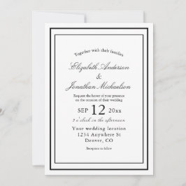 Convites Casamento Elegante Minimalista