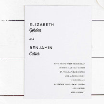 Casamento Elegante Minimalista Simples Tipografia 
