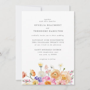 Convites Casamento Elegante Moderno Botânico Brilhante