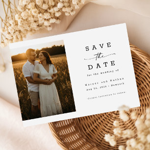 Convites Casamento Elegante Moderno com Código QR e Foto