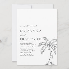 Convites Casamento Elegante Moderno de Palma