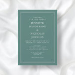 Convites Casamento Elegante Moderno Emerald Green<br><div class="desc">Elegante Convocação de Casamento Verde Emerald.</div>