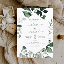 Casamento Elegante Moderno Eucalyptus Greenery