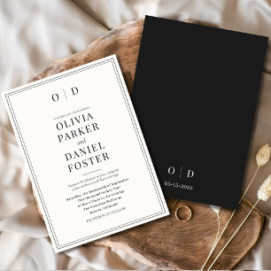 Convites Casamento Elegante Moderno Minimalista Clássico