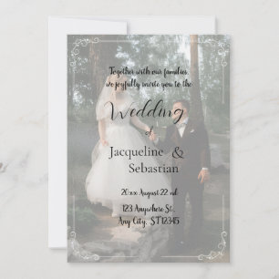 Convites Casamento Elegante na Floresta Nebulosa