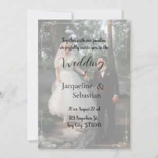 Convites Casamento Elegante na Floresta Nebulosa
