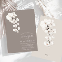 Casamento Elegante Orquídea Branca de Cinzas Moder