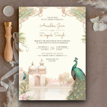 Casamento Elegante Palácio Indiano Pavão Vintage