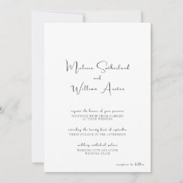 Convites Casamento Elegante Preto e Branco