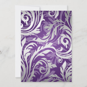 Convites Casamento Elegante Redemoinho Roxo