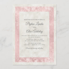 Convites Casamento Elegante Rosa Bege Creme Marfim