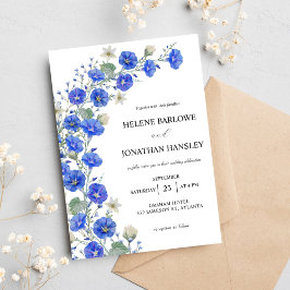 Convites Casamento Elegante Russo Moderno Azul E Branco