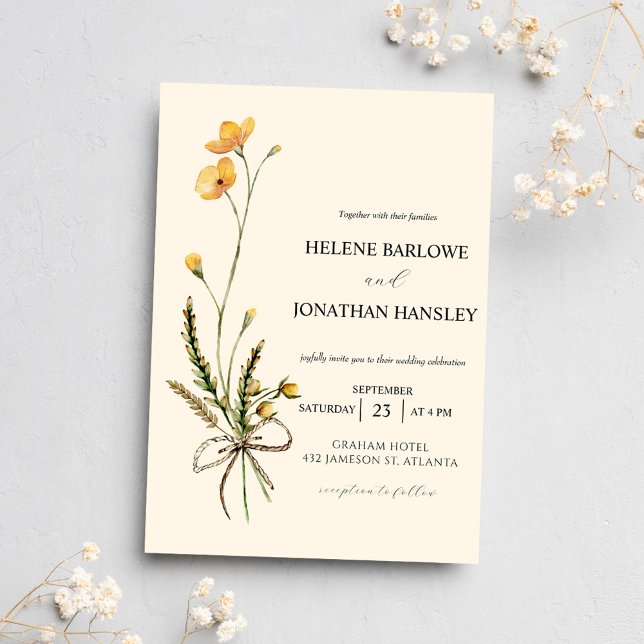 Convites Casamento Elegante Russo Moderno Da Cores Aquática (Botanical Watercolor Modern Rustic Elegant Wedding Invitation)