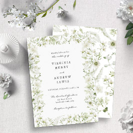 Convites Casamento Elegante Rústico Boho com Verde