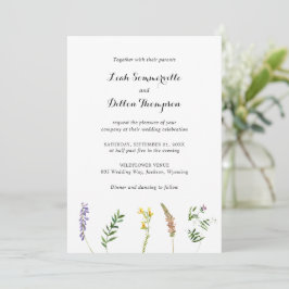 Convites Casamento Elegante Rústico Simples Floral Floral S