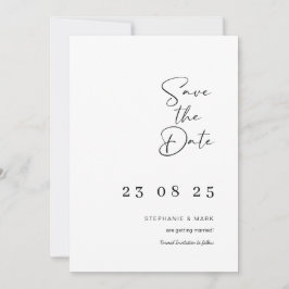 Convites Casamento elegante salve as datas minimalistas