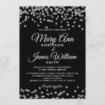 Casamento Elegante Silver Faux Glitter Confetti Pr
