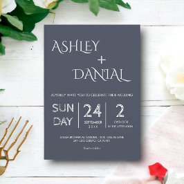 Convites Casamento Elegante Simples Clássico de Caligrafia