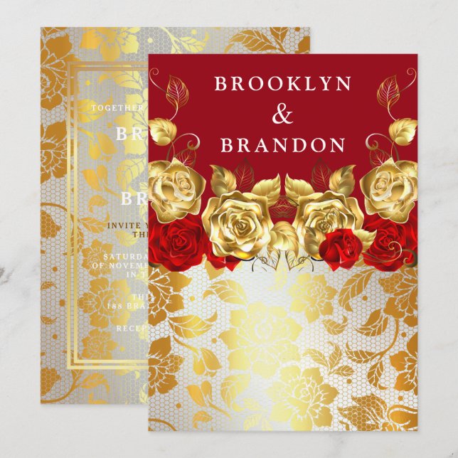 Convites Casamento Elegante Simples da Maroon Burgundy Dour (Frente/Verso)