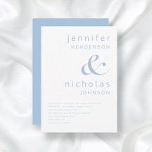 Casamento Elegante Tipografia Azul