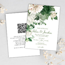 Convites Casamento Elegante Verde-Esmeralda Moderna
