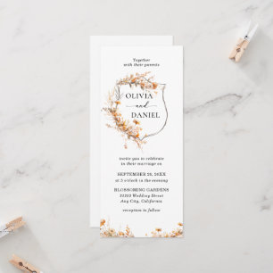 Convites Casamento Elegante Vintage Caprichoso com Flores S