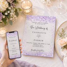 Casamento elegante violeta lavanda prata