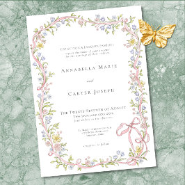 Convites Casamento Elegante Vitoriano com Arco Floral Paste
