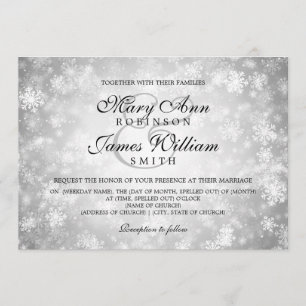 Convites Casamento Elegante Wonderland Sparkle Silver