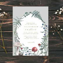 Casamento Elegante Woodland Mushroom Fern