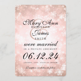 Convites Casamento / Elopete Cobre Winter Wonderland