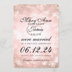 Convites Casamento / Elopete Cobre Winter Wonderland