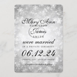 Convites Casamento / Elopete Silver Winter Wonderland