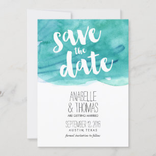 Convites Casamento em Aquarela Aqua Save the Date