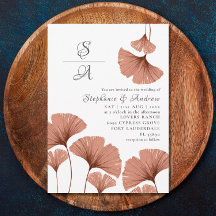 Casamento em Aquarela com Ginkgo Terracota Rústico