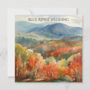 Convites Casamento em Aquarela do Outono nas Montanhas Blue