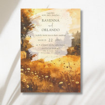 Casamento em Aquarela em Celeiro Rústico de Outono