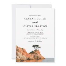 Casamento em Aquarela na Costa de Big Sur Cypress 