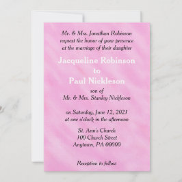 Convites Casamento em Aquarela Rosa Pastel Romântico