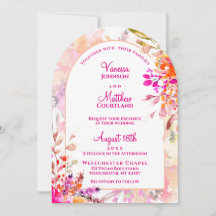 Casamento em Arco Floral Elegante Laranja Rosa