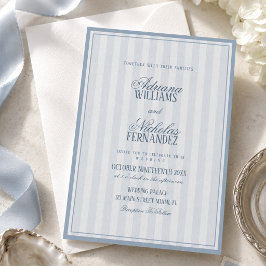 Convites Casamento em Azul Pó Antigo