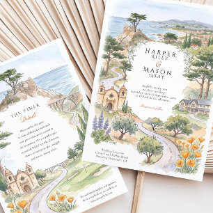 Convites Casamento em Carmel CA Lone Cypress Pebble Beach