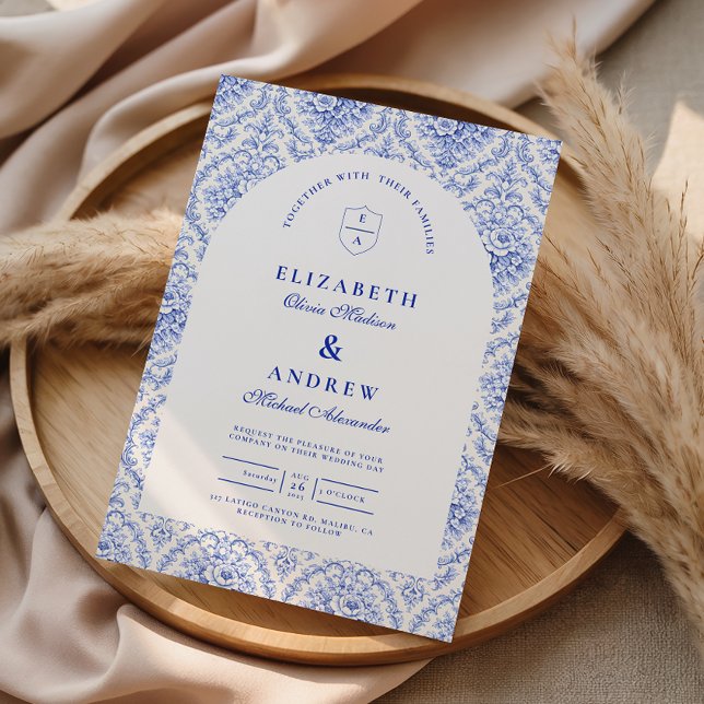 Convites Casamento em Estilo Porcelana Delft Antiga (Criador carregado)