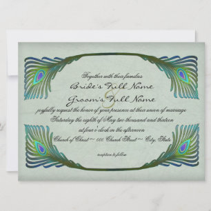 Convites Casamento em Estilo Vintage Art Nouveau