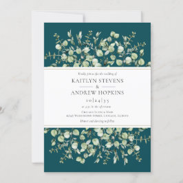 Convites Casamento em Eucalipto Azul-Cinzento