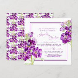 Convites Casamento em fluxo vivo com flor em bruto