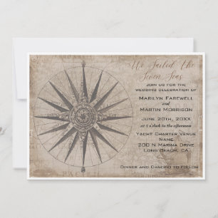 Convites Casamento em iate do oceano náutico