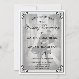 Convites Casamento em Livestream Simples e Elegante