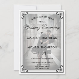 Convites Casamento em Livestream Simples e Elegante