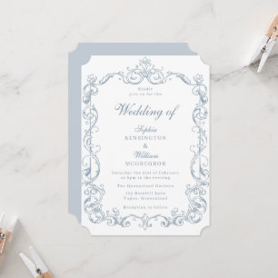 Convites Casamento em Moldura Vintage Vitoriana